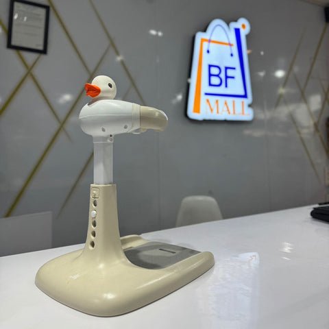 Adjustable Duck Design Baby Shower Bath Stand for 6–24 Months – Anti-Slip Baby Bath Support, Spine Protector, Foldable Portable Standing Bath Stand for Infant Toddlers.