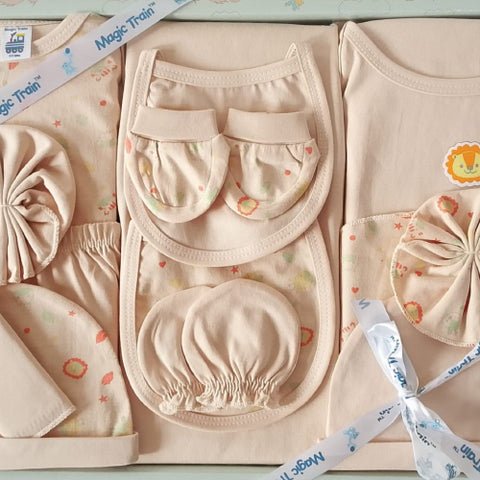 Magic Train New Born Baby Gift Set ( 14 Pcs ) - Cream