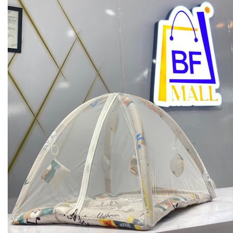 New Born Baby Bedding Play Gym Mattress with Net ( Bear Print )