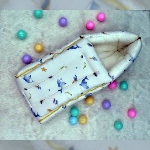 Soft Cotton Sleeping Bag 3 in 1 for Baby Girls & Baby Boys for Usage of Bed cum Baby Wrapper / Oddhna cum Blanket